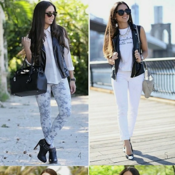 Black Leather Statement Vest - Picture 4 of 5